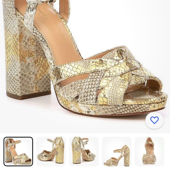 Michael Michael Kors Annalise gold snake embossed - Picture 11 of 13